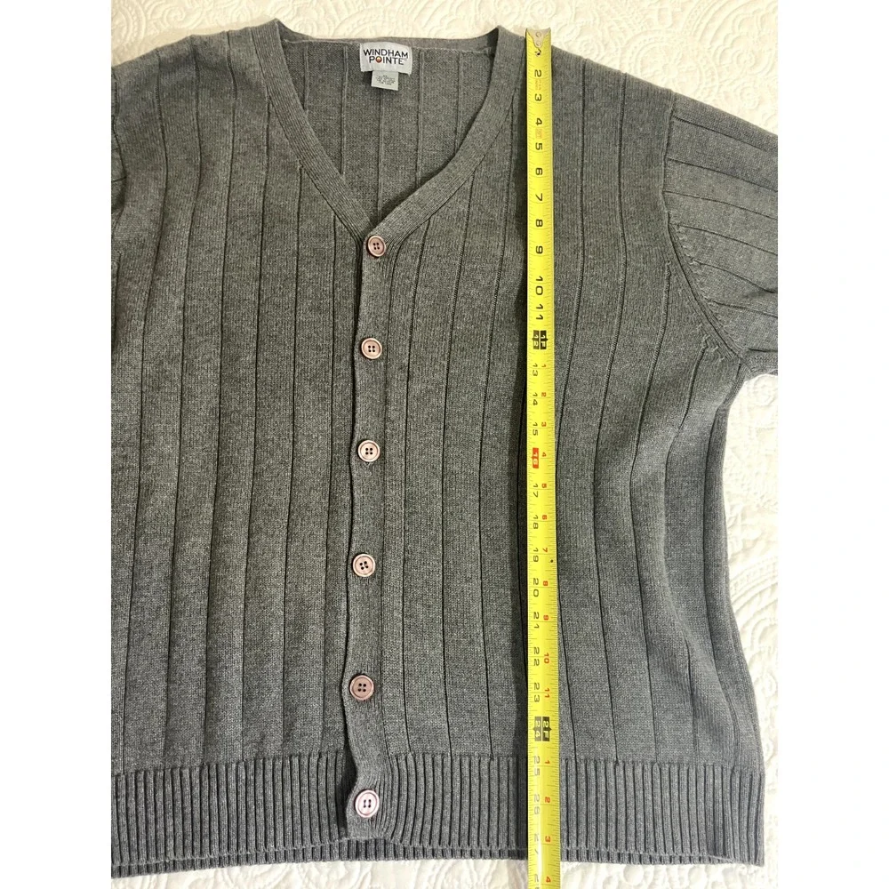 Vintage Men's Dad Cardigan‎ Grandpa Sweater Y2K Prep 90s Windham Pointe Sz XL